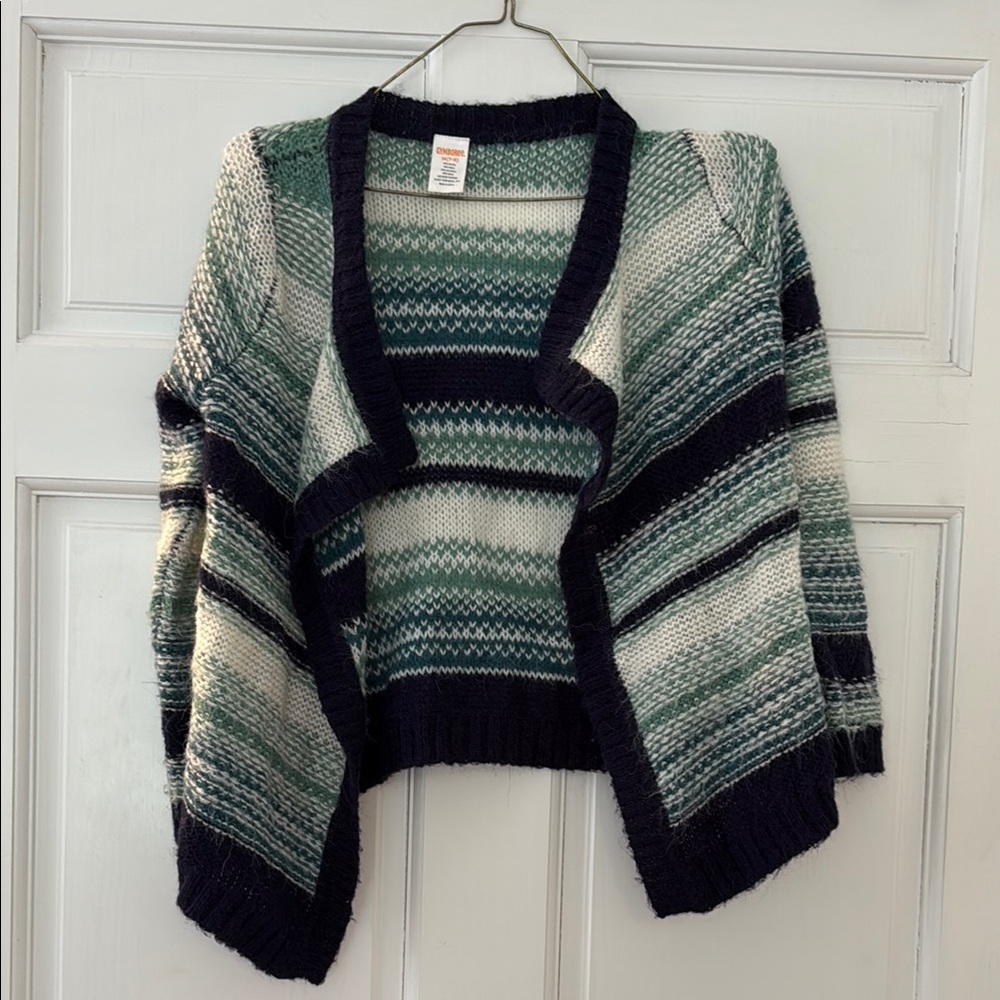 Gymboree Green and Blue Sweater with Striped Design